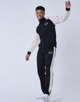 Pantalon bicolore à empiecement