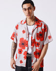Chemise manches courtes à motif floral