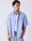 Chemise rayée à manches courtes