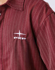 Chemise à motif rayé avec broderie au dos