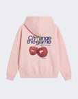 Sweat à capuche imprimé cerises
