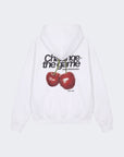 Sweat à capuche imprimé cerises