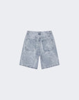 Bermuda en denim effet usé