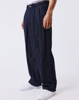 Pantalon homme à pinces taille élastiquée