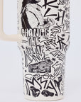 Gourde / Mug isotherme en acier motif graffiti PXP