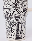 Gourde / Mug isotherme en acier motif graffiti PXP