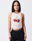 Top imprimé cerises