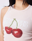 Top imprimé cerises