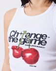 Top imprimé cerises