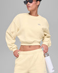 Sweat cropped Accolade – Jaune Candlelight