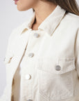 Veste courte style Denim en velours côtelé