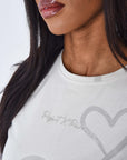T-shirt manches courtes all over Cœur