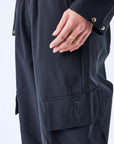 Pantalon ample cotelé a poches