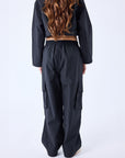 Pantalon ample cotelé a poches