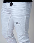 Jean Skinny effet usé avec trous