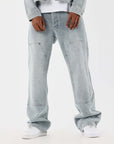 Jeans ample à détails charpentier
