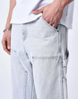 Jeans ample à détails charpentier