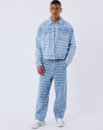Surchemise Kalash x PXP en denim a motif damier