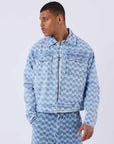 Surchemise Kalash x PXP en denim a motif damier