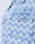 Surchemise Kalash x PXP en denim a motif damier