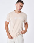 T-shirt logo brodé en relief