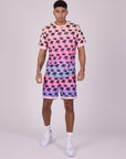 T-shirt imprimé palmier dégradé