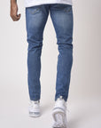 Jean slim basic bleu avec trous