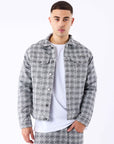 Veste en toile à motif géometrique