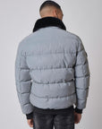 Veste matelassée col aviateur fourrure