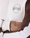 Pantalon bicolore à empiecement
