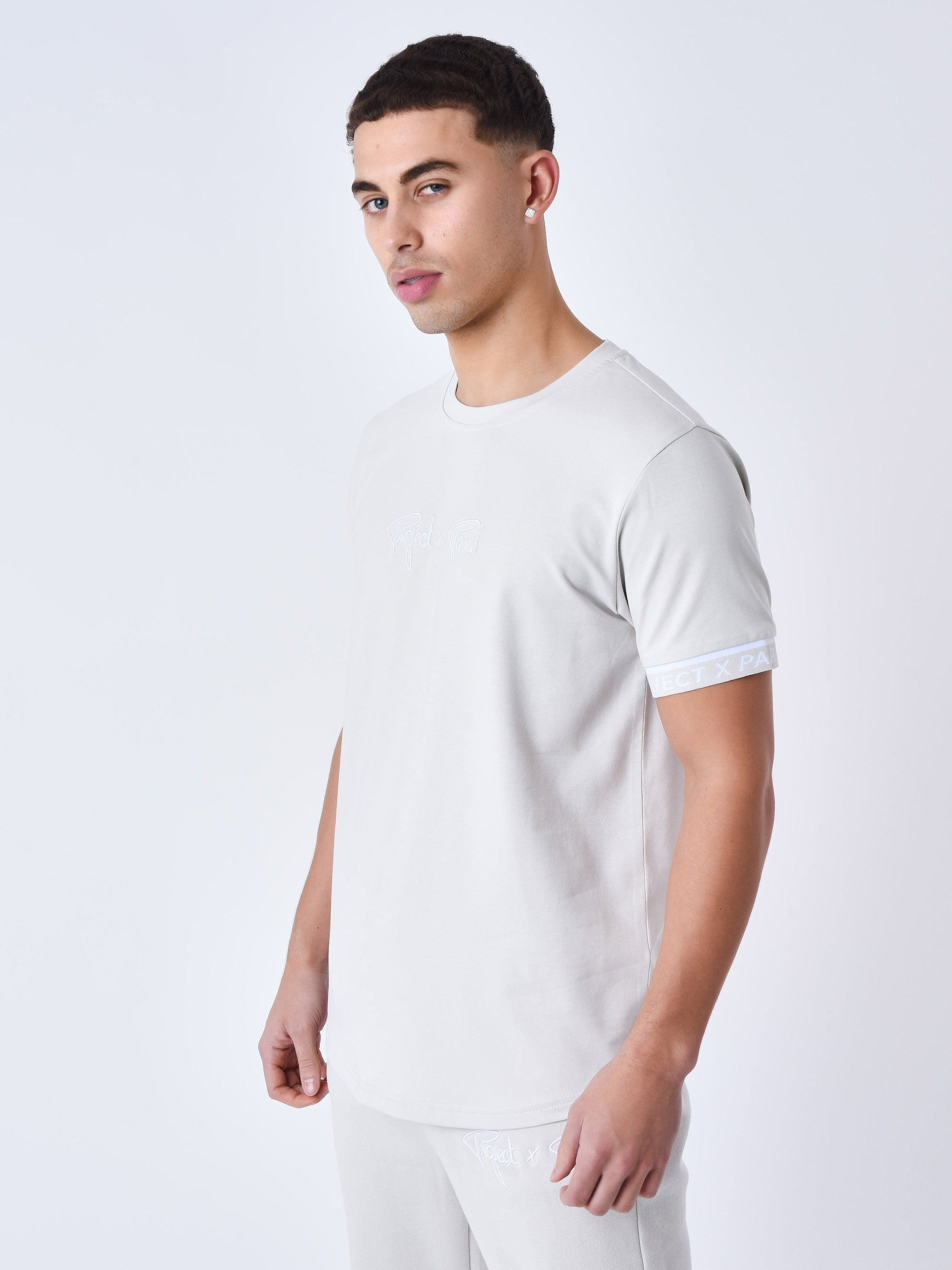 T-shirt a bandes élastiques