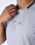 T-shirt avec bande contrastée logotée
