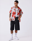 Chemise manches courtes à motif floral