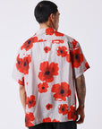 Chemise manches courtes à motif floral