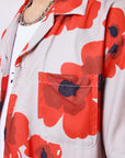 Chemise manches courtes à motif floral