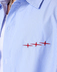 Chemise rayée à manches courtes