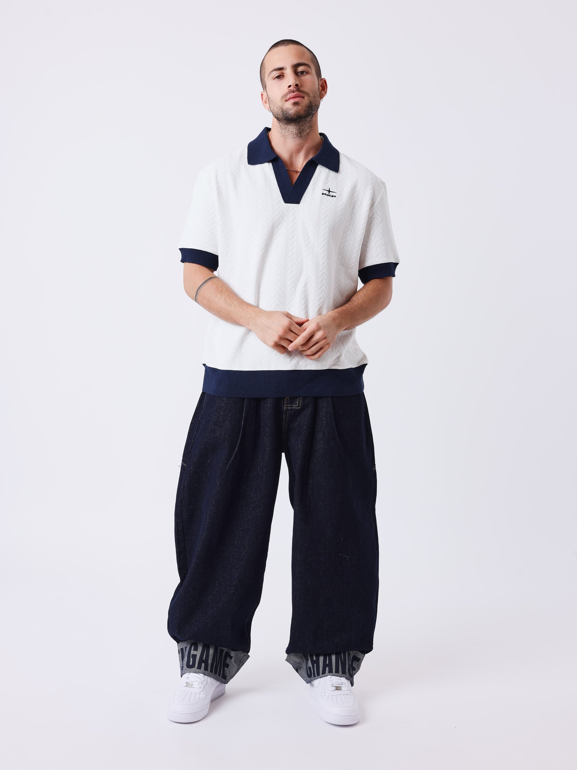 Polo en maille à manches courtes