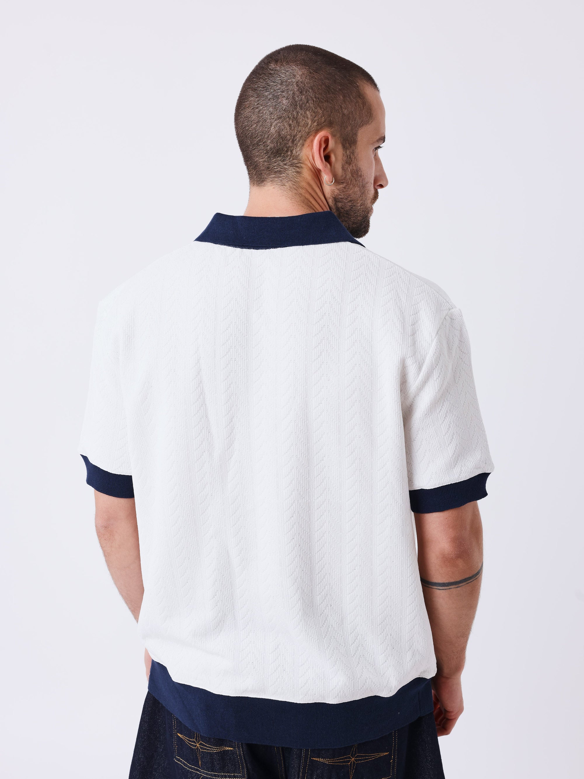 Polo en maille à manches courtes