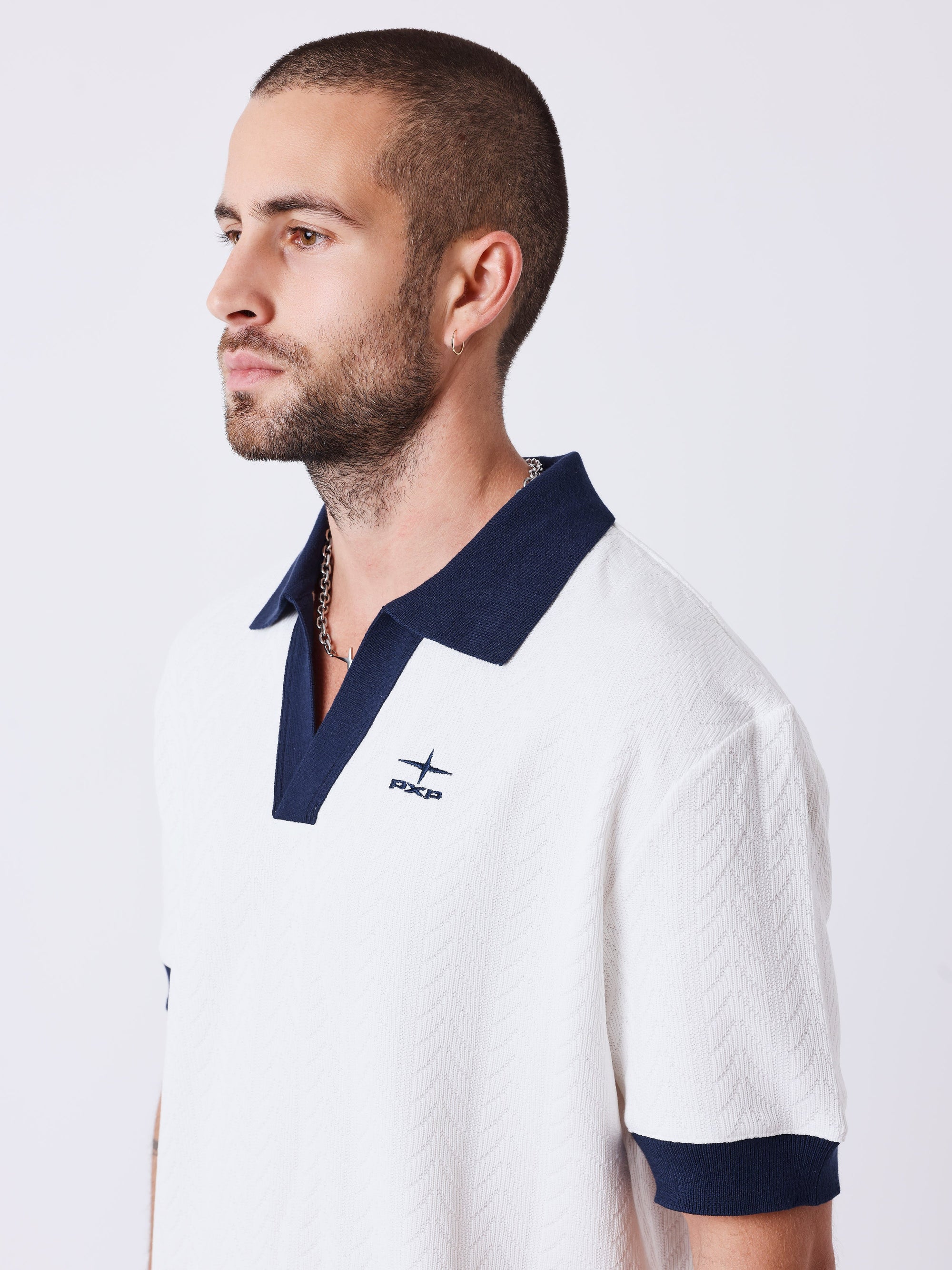 Polo en maille à manches courtes