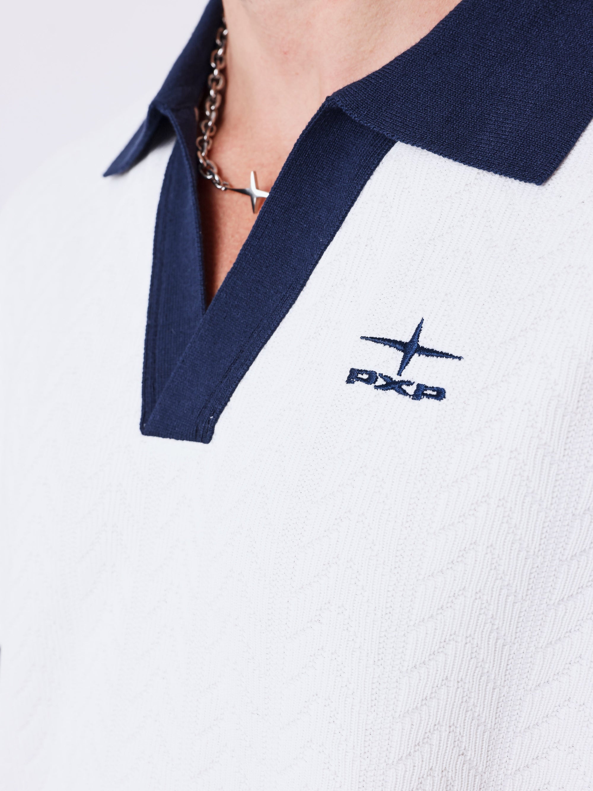 Polo en maille à manches courtes