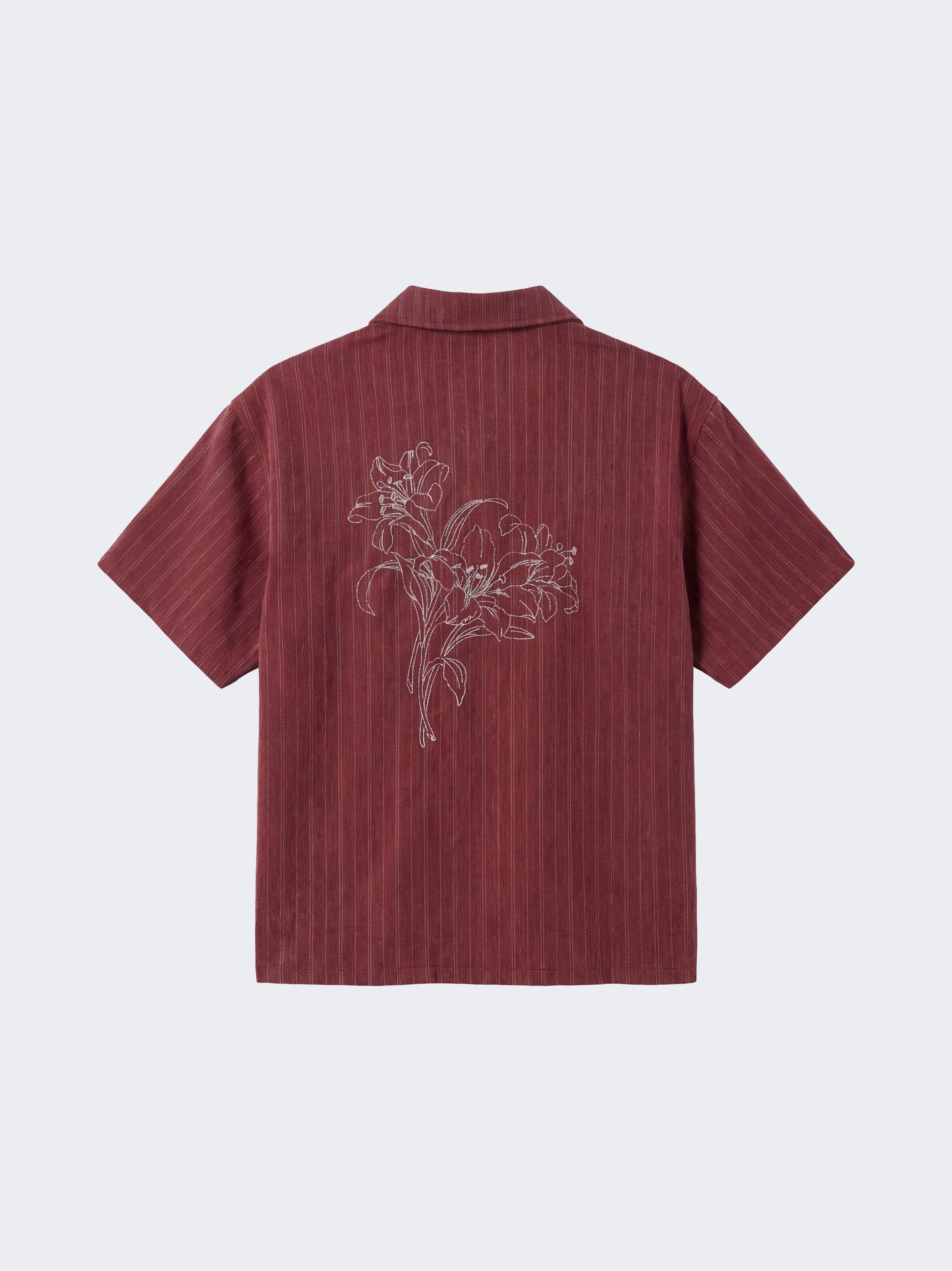Chemise à motif rayé avec broderie au dos