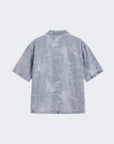 Chemise manches courtes en denim effet usé