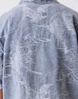 Chemise manches courtes en denim effet usé