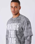 T-shirt manches longues effet Vintage