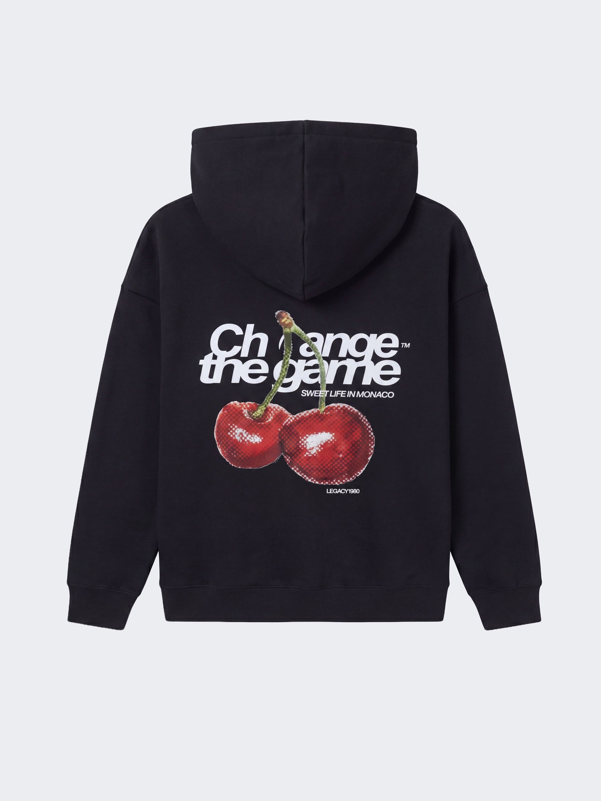 Sweat à capuche imprimé cerises