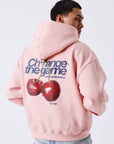Sweat à capuche imprimé cerises