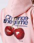 Sweat à capuche imprimé cerises