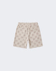 Short homme texturé à motif carreaux