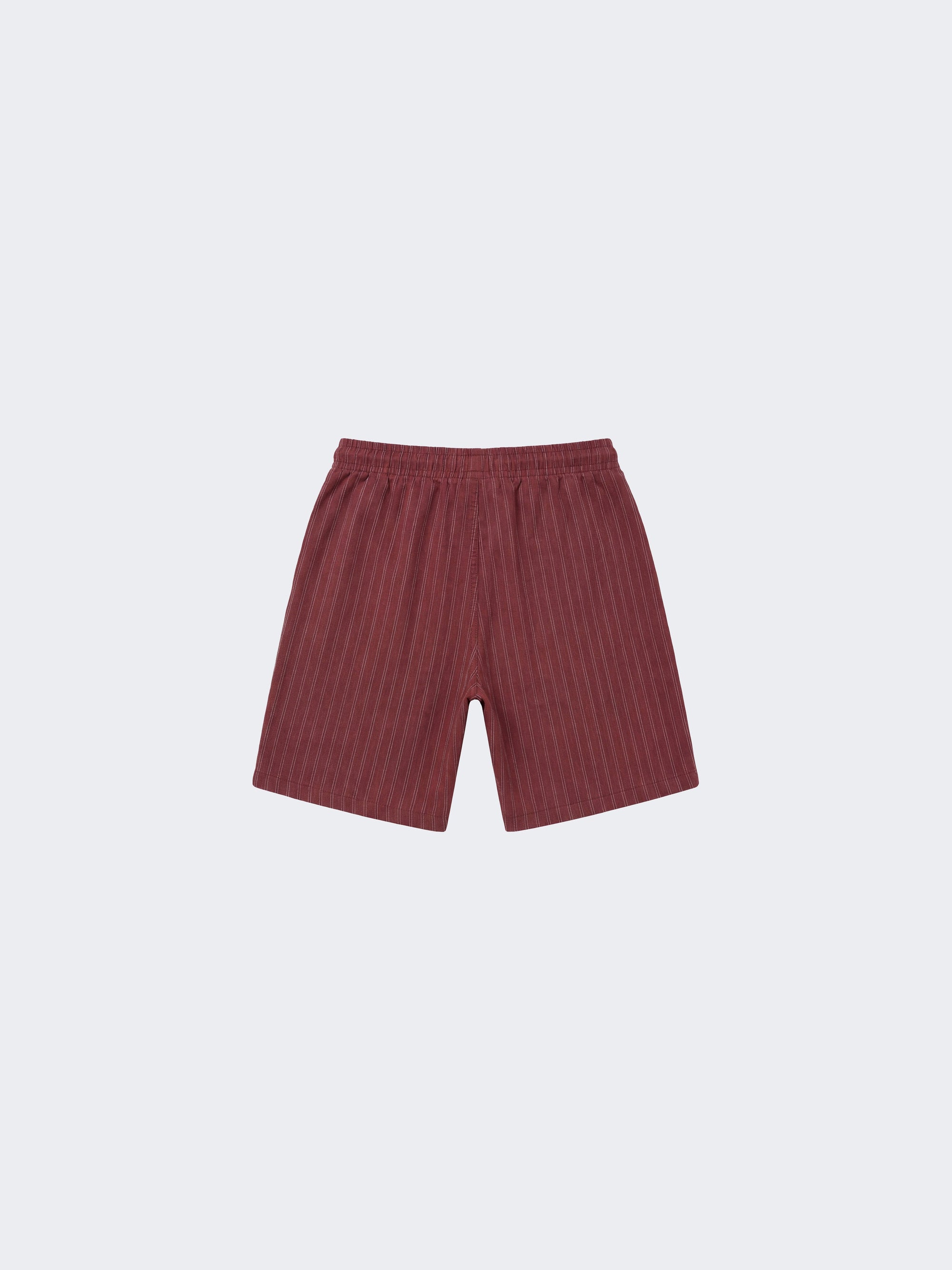 Short à rayures avec taille élastiquée