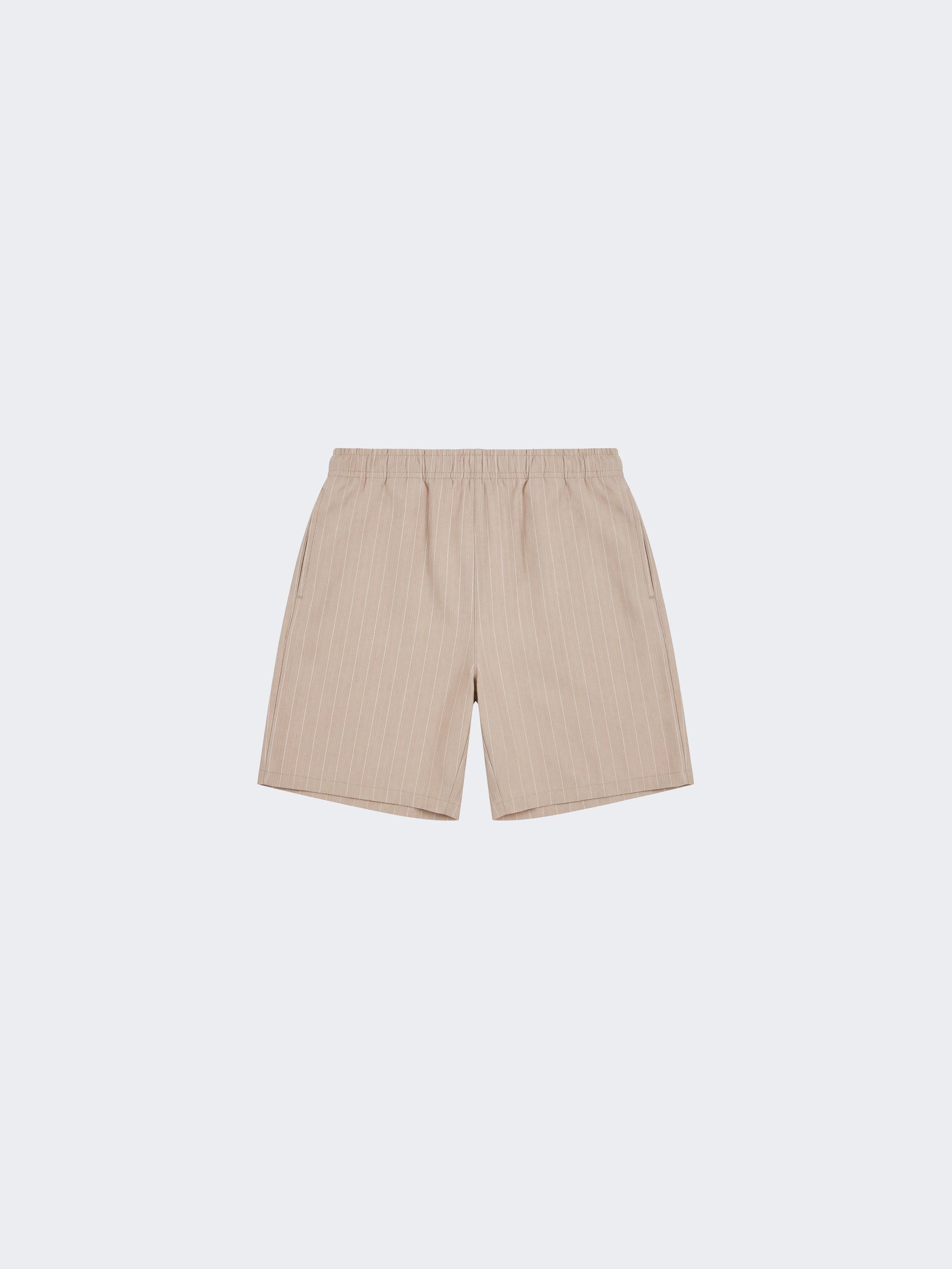Short à rayures avec taille élastiquée